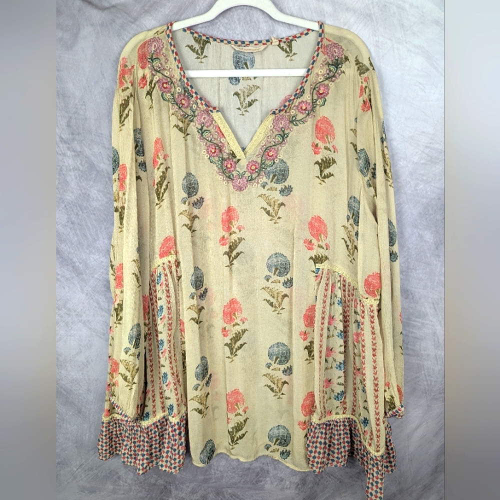 Floral Embroidered Women's Top